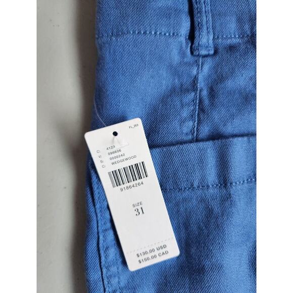 NWD Anthropologie The Colette Cropped Wide-Leg Linen Pants Sz 31 Wedgewood 7B409 - Picture 7 of 12